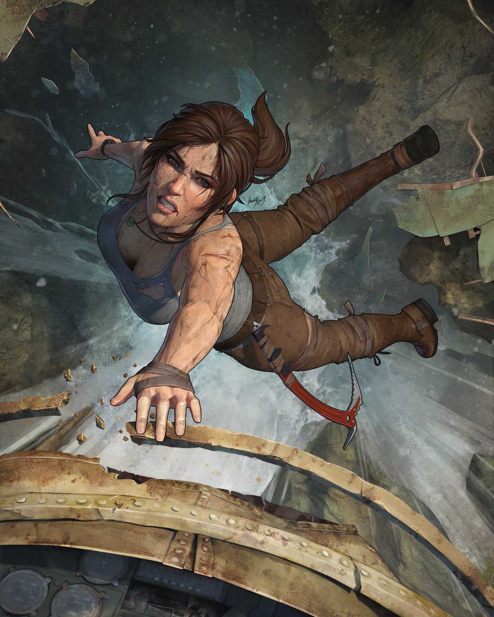 dalejomej's tweet image. Losing Grip - Tomb Raider 2013 - Commission

#Art #digitalpainting #TombRaider #LaraCroft