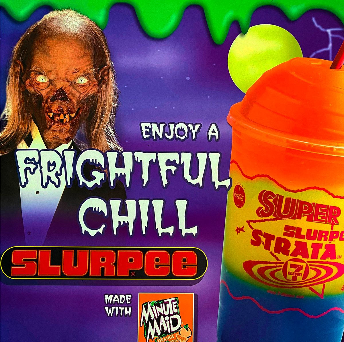 Back in 2000, the Crypt Keeper was hired to promote 7-Eleven Slurpees, proving once and for all that things don't need to make sense to be awesome.