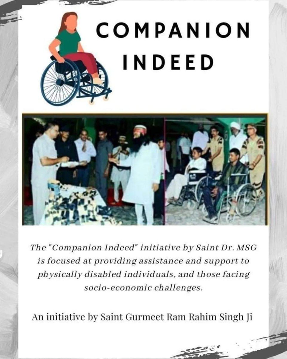 Advocate equality, Dera Sacha Sauda supports physically challenged, providing companionship.
#CompanionInNeed