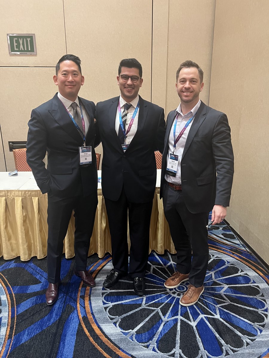 Michigan Neurosurgery (@umichneuro) on Twitter photo Congratulations to PGY-3 Mark Zaki (<a href="/MarkZaki24/">Mark Zaki</a>) whose talk got "Best Presentation" during the “Minimally Invasive/Motion Preservation/General Spine” session. He is pictured here w/ judges Dr. Victor Chang (<a href="/HenryFordNeuro/">Henry Ford Neuroscience</a>) & Dr. Jakub Godzik (<a href="/NeurosurgeryUab/">UAB Neurosurgery</a>)! #spinesummit2024 Congratulations to PGY-3 Mark Zaki (<a href="/MarkZaki24/">Mark Zaki</a>) whose talk got "Best Presentation" during the “Minimally Invasive/Motion Preservation/General Spine” session. He is pictured here w/ judges Dr. Victor Chang (<a href="/HenryFordNeuro/">Henry Ford Neuroscience</a>) & Dr. Jakub Godzik (<a href="/NeurosurgeryUab/">UAB Neurosurgery</a>)! #spinesummit2024