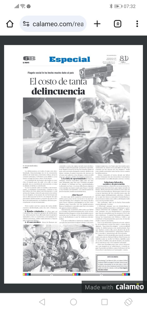 El crecimiento tan desbordado de la delincuencia en Colombia tiene un COSTO alto para los que buscamos Beneficios para l@s Intern@s del país, aún así, si Dios Quiere, SEGUIRÉ EN MI LUCHA.