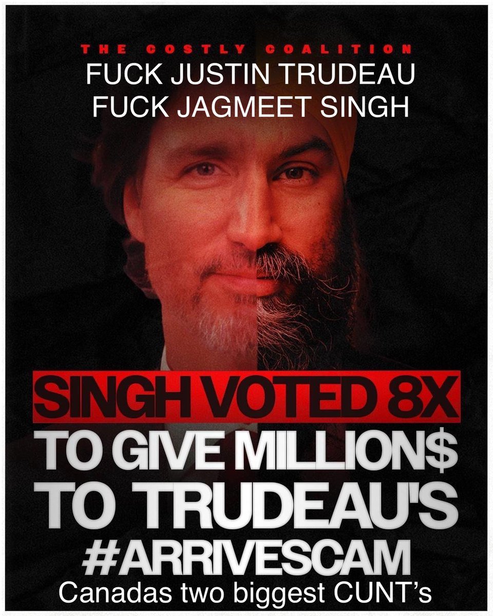 While everyone is focused on @JustinTrudeau @theJagmeetSingh fucks us all up the ass by hijacking our political system & we are fools for sitting back & accepting it. It’s time we all took a stand against this corrupt coalition. #fucktrudeau #fucksingh #selloutsingh #arrivescam