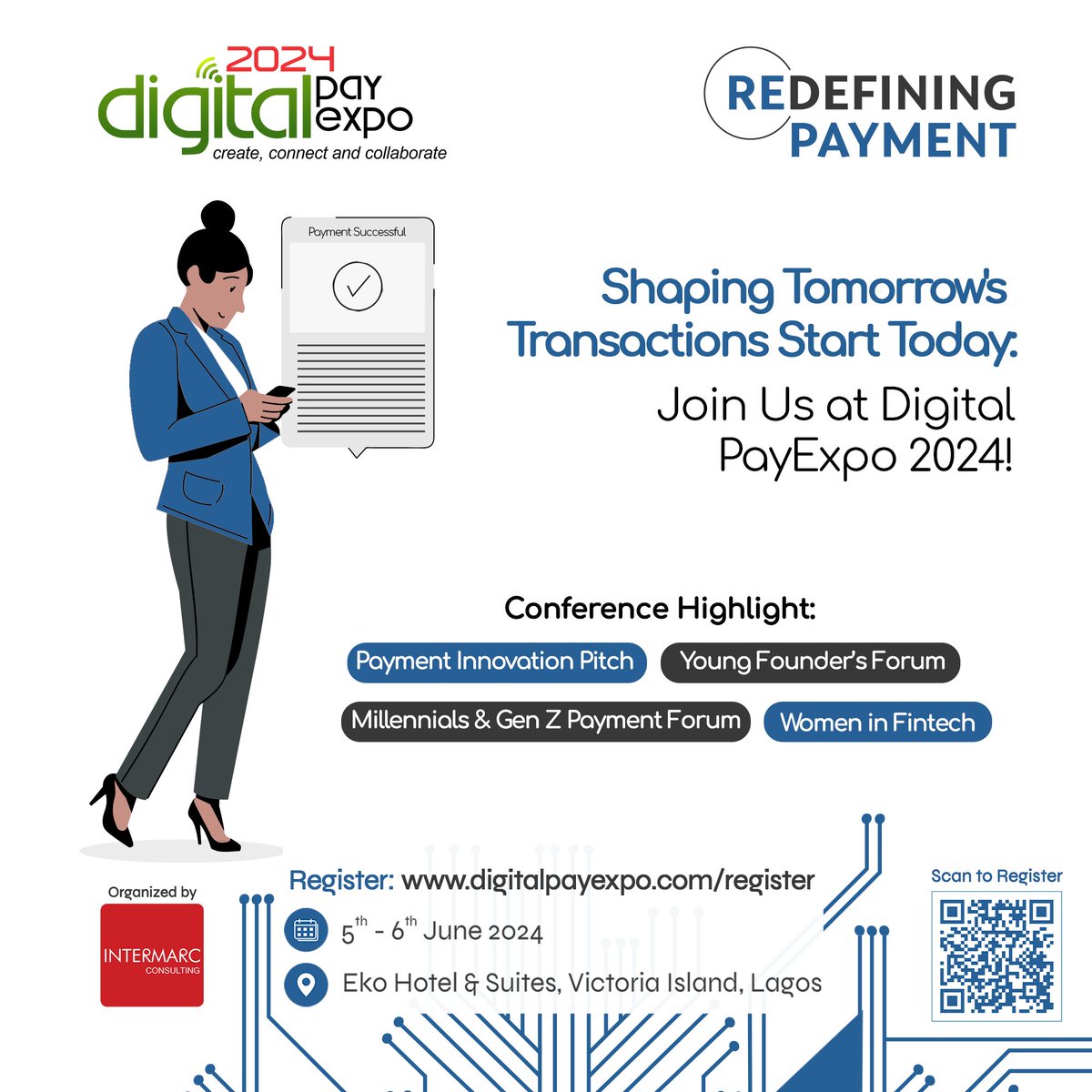 Don't miss this opportunity to be part of the conversation and shape the future of transactions. Click on this link to register now: 
bit.ly/dpe2024registr…

#DPE24 #DigitalPayExpo #RedefiningPayment #conference #fintech #banking #payments #digitalpayment #future