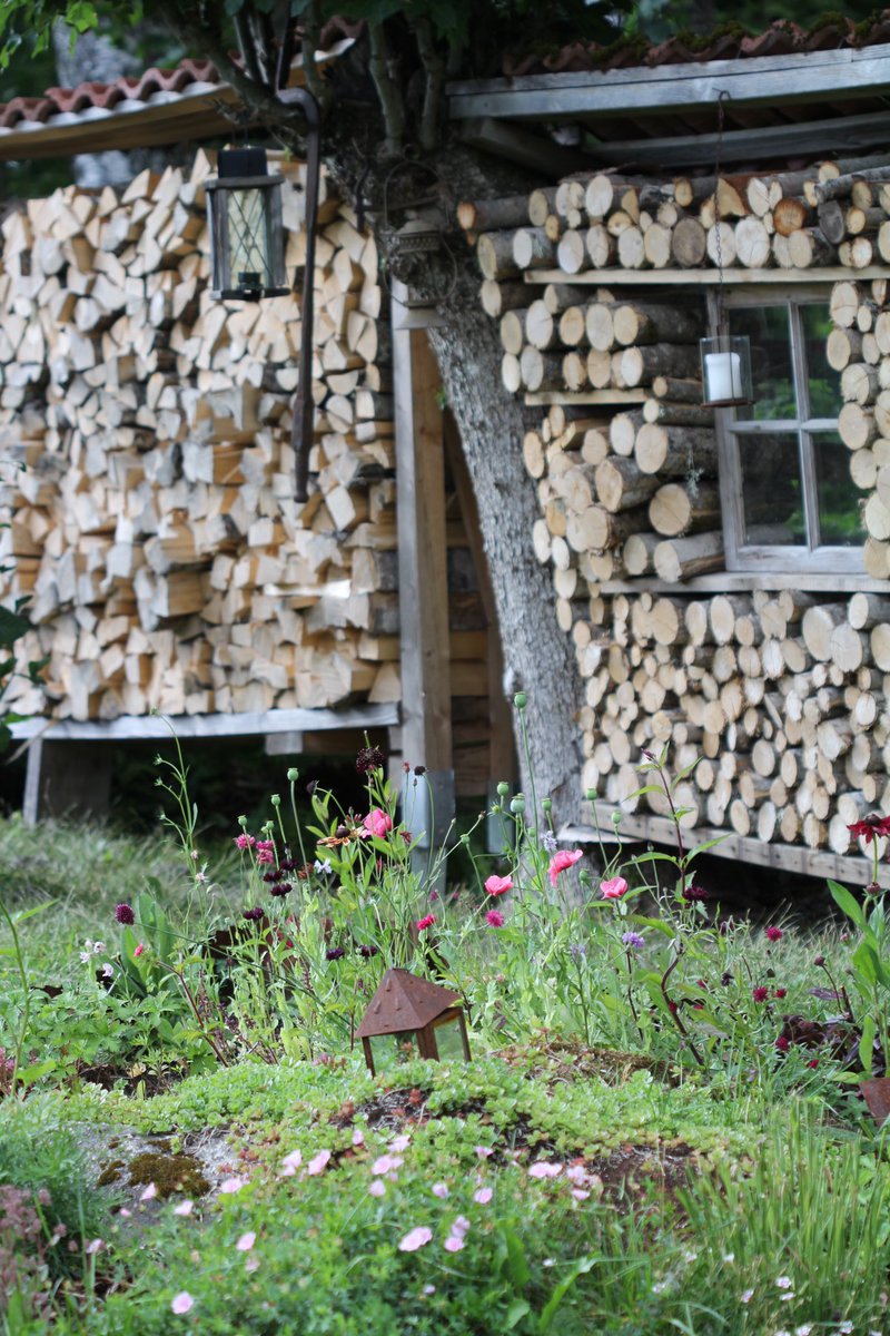 It’s been a cold winter, so soon we have to fill up the wood wall again - getting ready for next year.