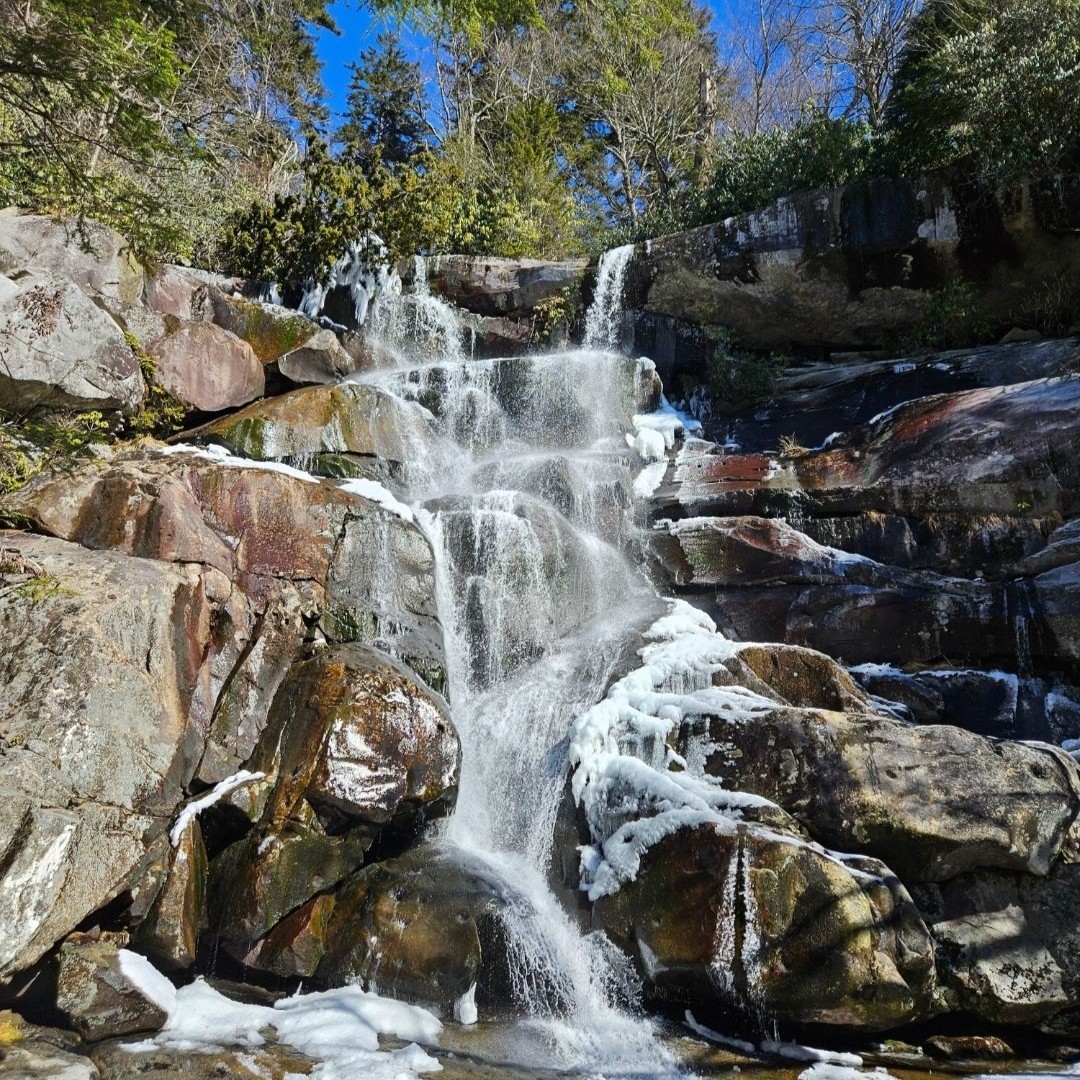 Ramsey Cascades is the tallest waterfall in GRSM. Water splashes from 100 feet onto rocks and collects in small pools below. Much of this strenuous, eight mile trail follows rushing streams and rivers. What is your favorite waterfall hike in the park? Photo: Jackson Tharp