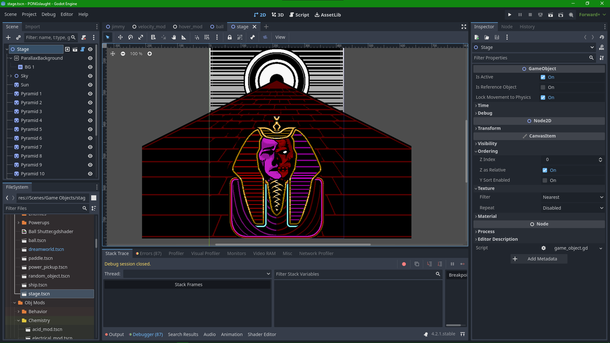 Been quiet, but I've been grinding.

Crossed the threshold now where backend code is finally being seen in use.

Also: been upscaling my old game art. Got the layers in for the BG, now for some parallax, shaders, and VFX magic 🪄✨

Making the 2D appear 3D is the fun part