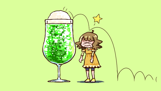 周防桃子 「#月曜日のクリームソーダ 」|しのぶのイラスト