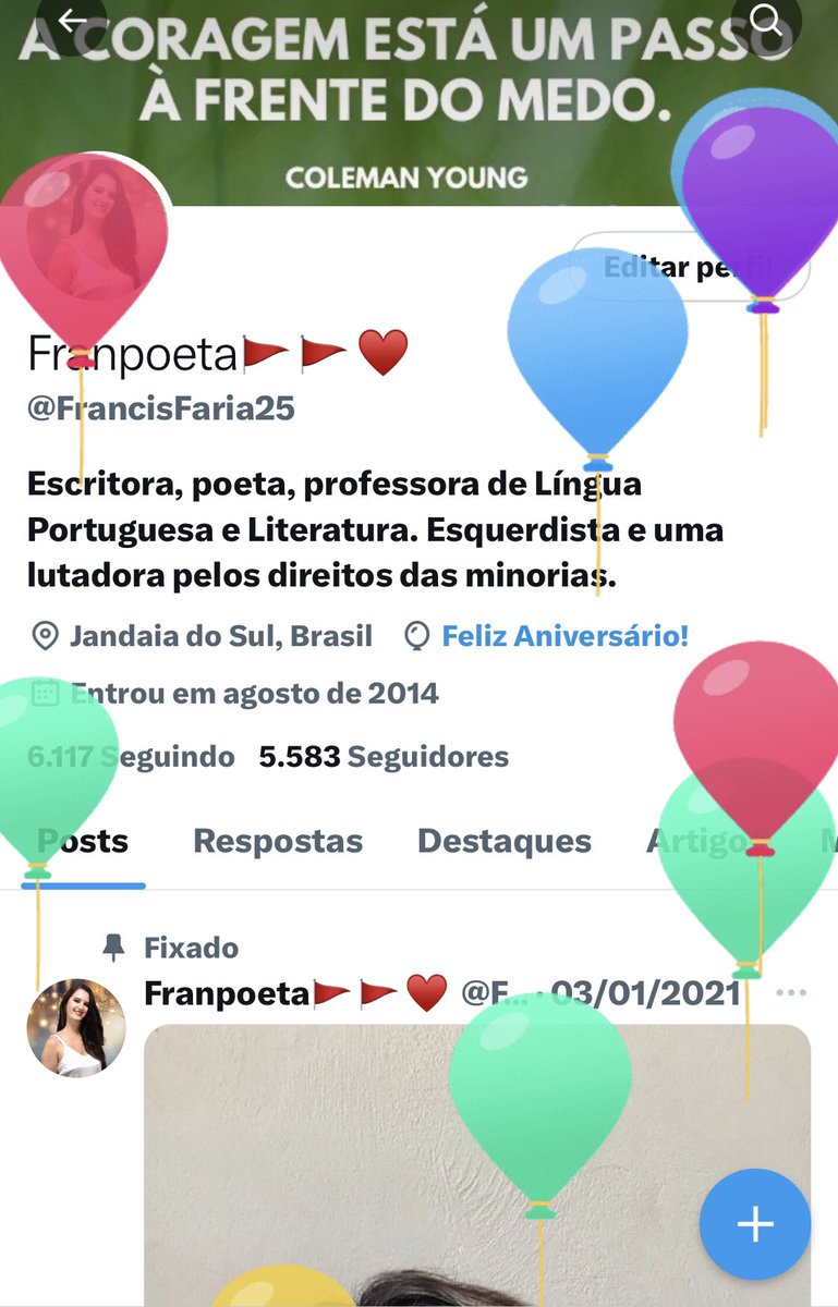 Os balões subiram hoje para mim!!