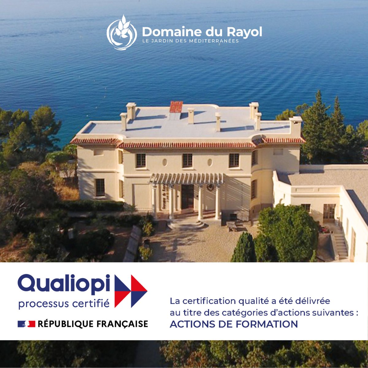 {Se former au Domaine du Rayol}
Depuis 2006 le Domaine du Rayol est agréé Organisme de formation par l’État. En 2023 il obtient la certification Qualiopi, qui atteste de la qualité des formations proposées ! 
domainedurayol.org/formations/pro…
📷📷Guillaume Exer