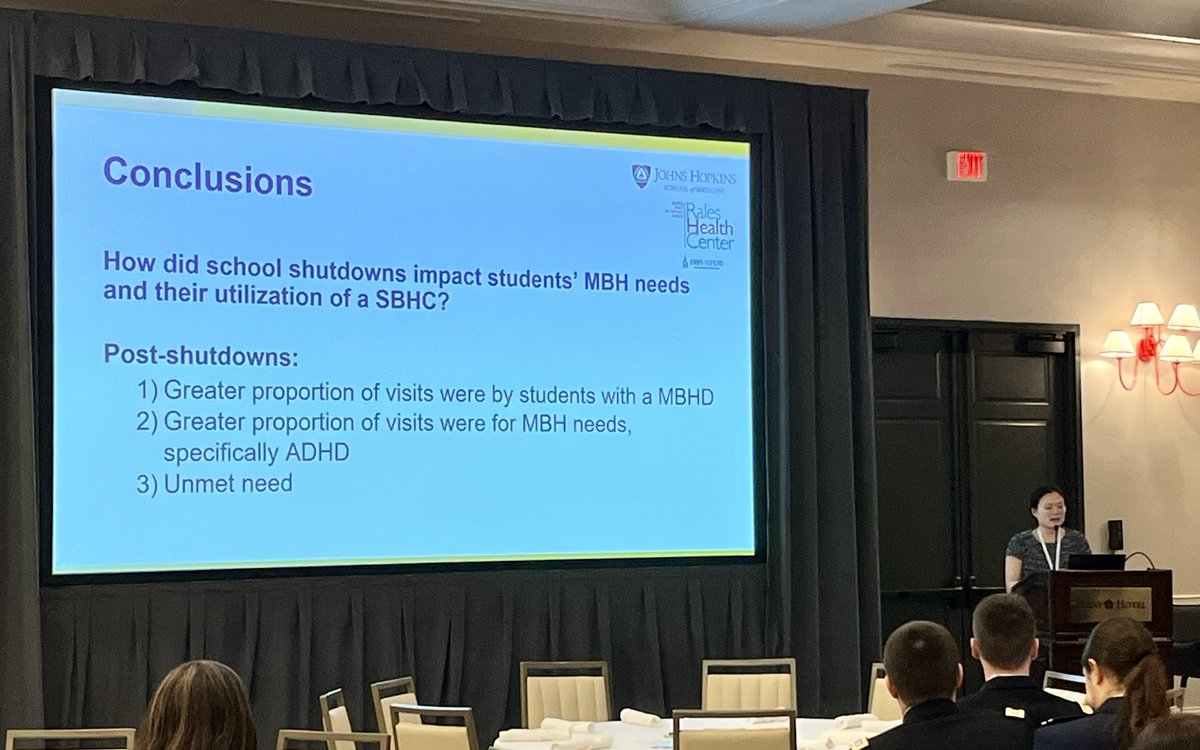 Julia Kim, MD, MPH (@julia_m_kim) on Twitter photo Connie Cai, <a href="/HopkinsSOMGrad/">JohnsHopkinsSchoolofMedicineStudent</a> med student, gave a 👏 platform presentation: COVID-19 school shutdowns, use of school-based health centers, implication for supporting students’ mental, behavioral health <a href="/AcademicPeds/">Academic Peds Assoc</a> #APA4 <a href="/HopkinsKids/">Johns Hopkins Children's Center</a> <a href="/JHPedsResearch/">Johns Hopkins Dept of Pediatrics Research</a> <a href="/JHUSchoolHealth/">The Consortium for School-Based Health Solutions</a> <a href="/doctor_katec/">Kate Connor, MD, MSPH</a> Connie Cai, <a href="/HopkinsSOMGrad/">JohnsHopkinsSchoolofMedicineStudent</a> med student, gave a 👏 platform presentation: COVID-19 school shutdowns, use of school-based health centers, implication for supporting students’ mental, behavioral health <a href="/AcademicPeds/">Academic Peds Assoc</a> #APA4 <a href="/HopkinsKids/">Johns Hopkins Children's Center</a> <a href="/JHPedsResearch/">Johns Hopkins Dept of Pediatrics Research</a> <a href="/JHUSchoolHealth/">The Consortium for School-Based Health Solutions</a> <a href="/doctor_katec/">Kate Connor, MD, MSPH</a>