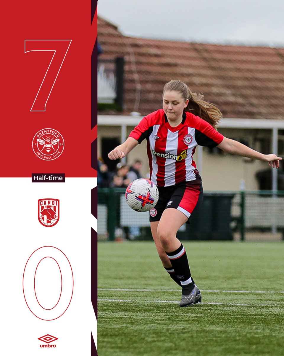 ⏱️ HALF-TIME: A goal from Regan Graver just before the half-time whistle gives us a commanding 7-0 lead going into the break

#BrentfordFCW | #BrentfordFC