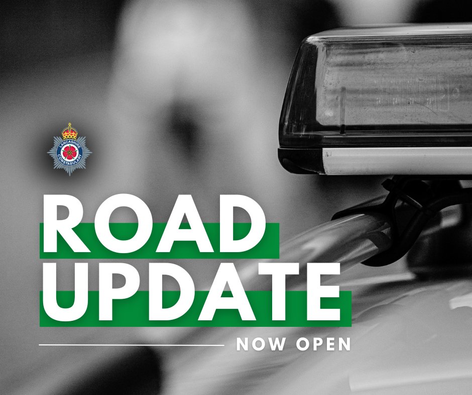 We informed you earlier today about a road closure on Portland Street, Blackburn. The Road has now reopened. Thank you for your patience.