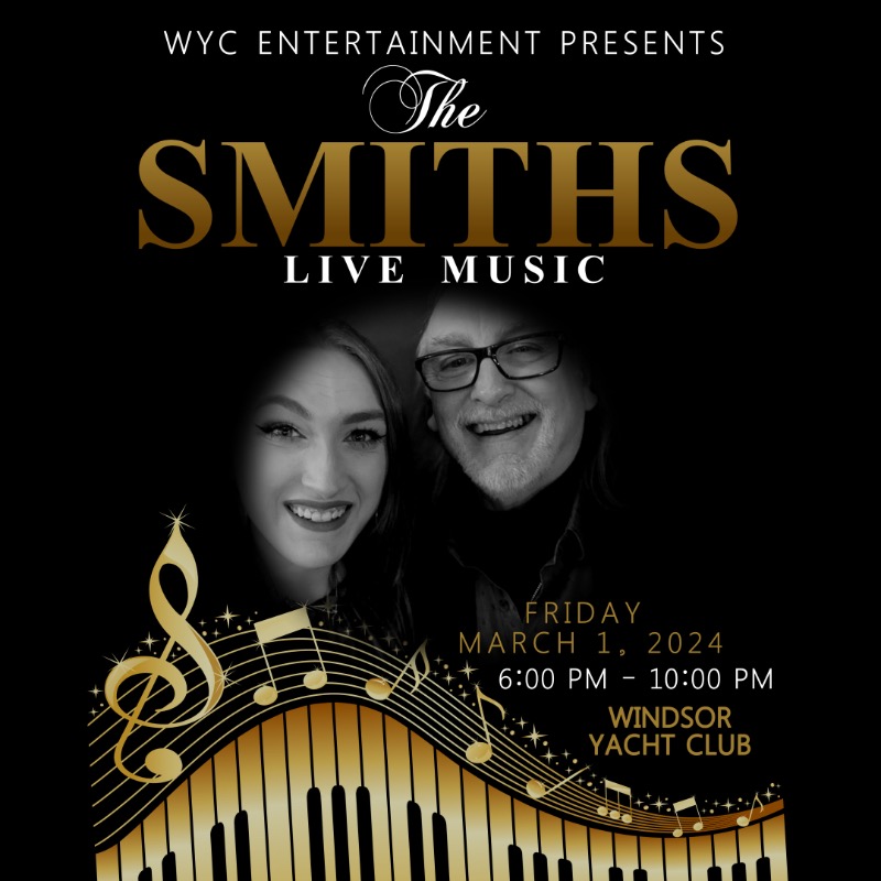 wyc1937's tweet photo. Attention WYC Members
Live Music at WYC
The Smiths - Mar 1, 6pm - 10pm
Reserve your table early to enjoy Chef Gustavo's creative cuisine.
Members can email manager@windsoryachtclub.com or call 519-945-1863, ext. 273.
#WYC85Years #wyc1937 #windsoryachtclub #livemusic #music https://t.co/E9wrHcszwj
