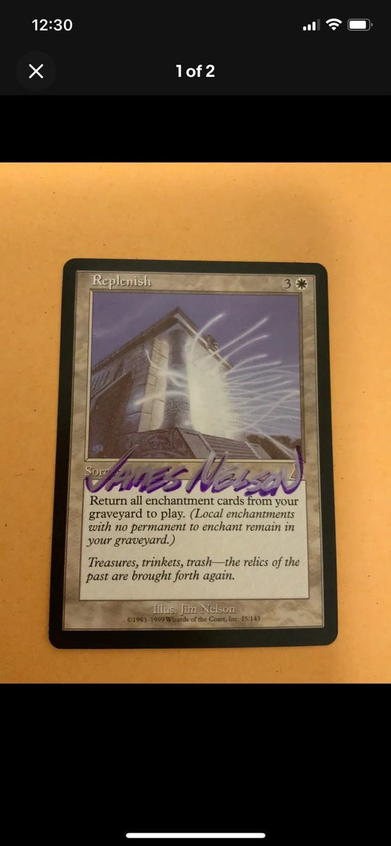 MistressMtg's tweet photo. I’ve been wanting a Replenish since I built my Uril (Earle) casual deck and realized how busted the card was. I casually asked @Viral_Drake to get me a foil one… not realizing it was Reserve list. An artist proof popped up on EBay and Drake snagged it for me. 😭❤️ Love yooou. 💕 https://t.co/hU9Wnebsrj