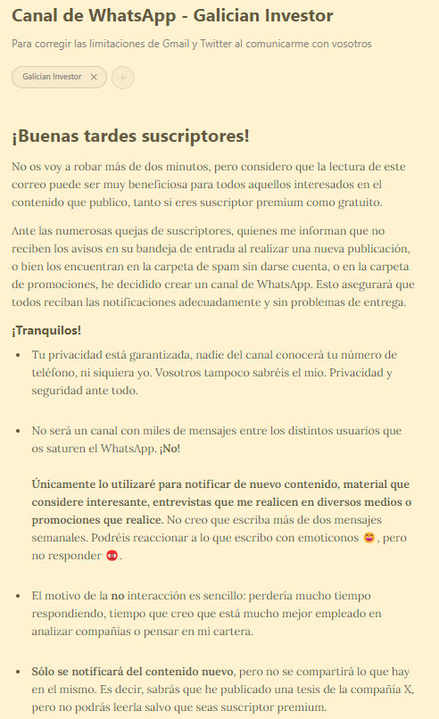 GaliciaInvestor's tweet photo. Mejora muy importante en el servicio🚨

Acabo de enviar un correo informando de una importante mejora(muy demandada).

Si estás interesado:
Comenta- "estoy interesado" 
Like 💕
Retweet 

y contactaré por DM a la mayor brevedad posible.

Lee las imágenes para más info.