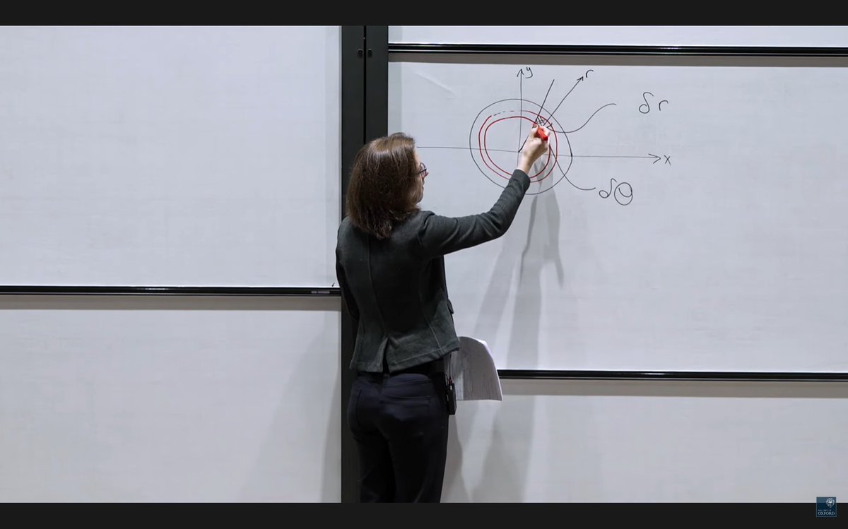 'Mathematician articulates her subject' Detail from 'Multivariable Calculus Lecture 2' by Sarah Waters, 2024. Black marker pen on whiteboard. By kind permission of Oxford Mathematics YouTube. View the lecture: youtube.com/watch?v=lwrOd3…