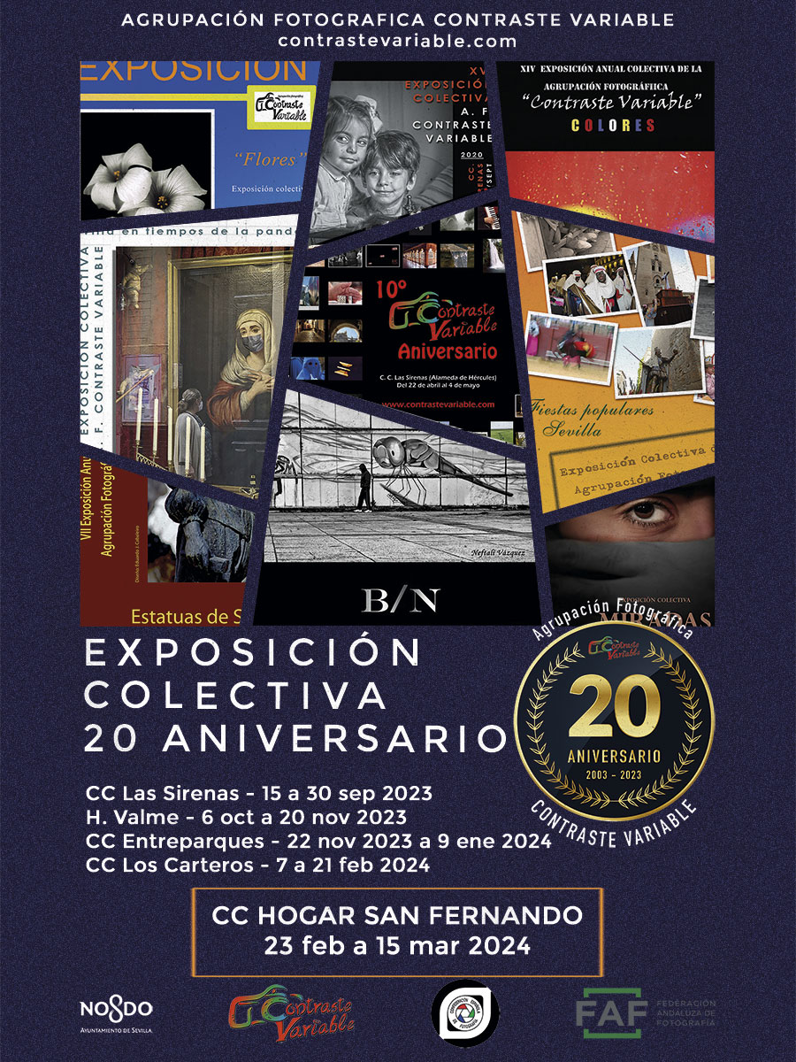 AFCV_Sevilla's tweet image. Del 23 de febrero al 15 de marzo puedes visitar en el Hogar San Fernando, la quinta parada de nuestra exposición colectiva 20 Aniversario en #SevillaHoy 

¡Te esperamos!