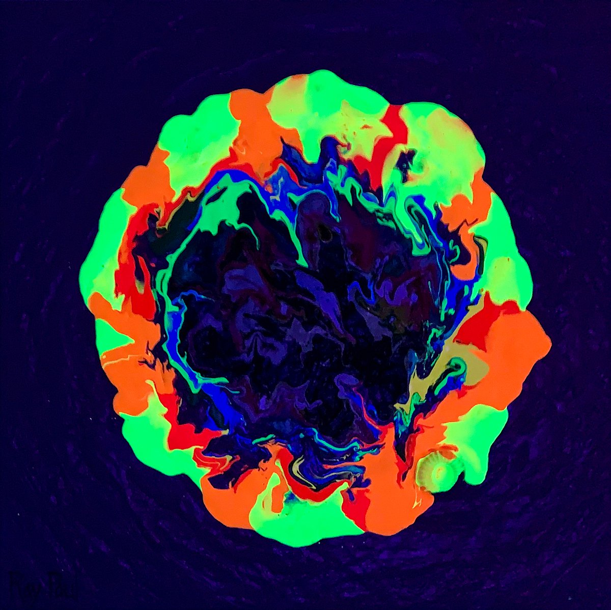 raypaul4's tweet image. "Sahasrara Suspended," acrylic, latex and enamel on canvas, 20" x 20" 2024 #abstractart #abstractpainting #popexpressionism #popsurrealism #chakraart #myselfisthestar #moffitttcancercenter #sarcomasucks #neonpainting #neonkundalini