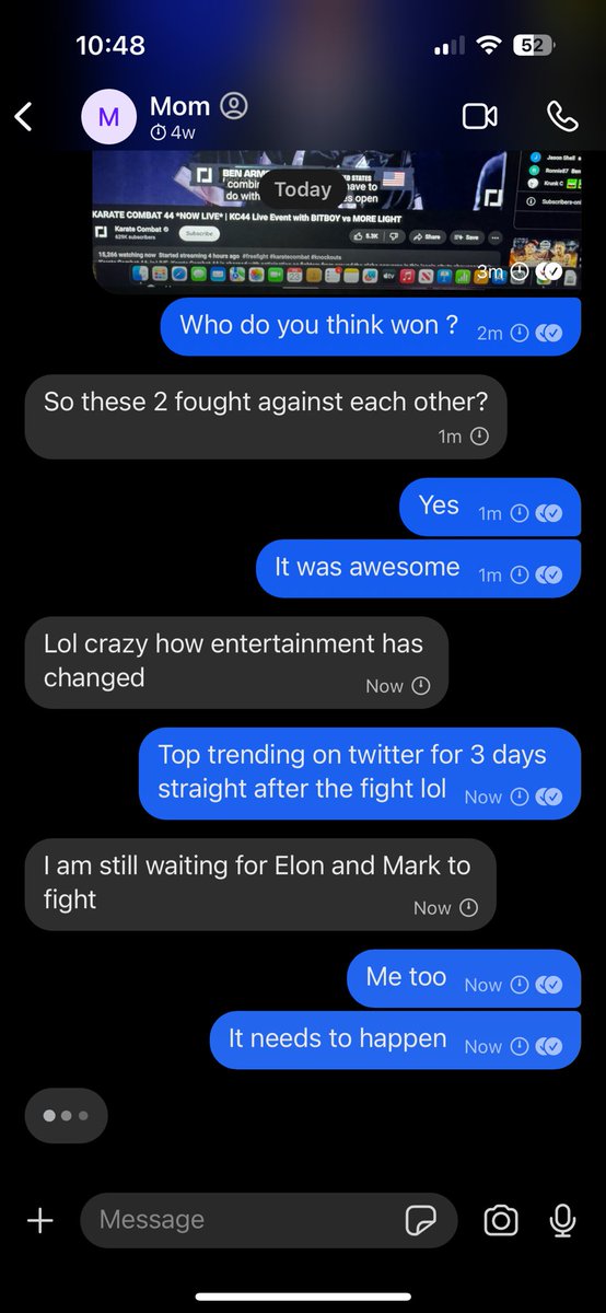 If @BenArmstrongsX and @tickerBITCOINbb can do it , so can @finkd and @elonmusk.  

My mom is waiting for this match , let’s make it happen !!!

Maybe we need social pressure from zucks mom, I’m sure @mayemusk would approve! 😂

@donnazuck