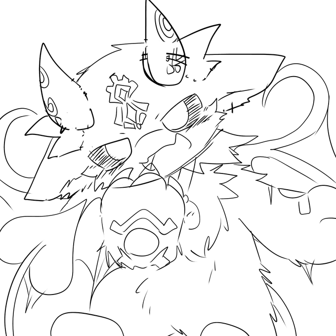 でびちゃ描く時いつもラフで力尽きる 