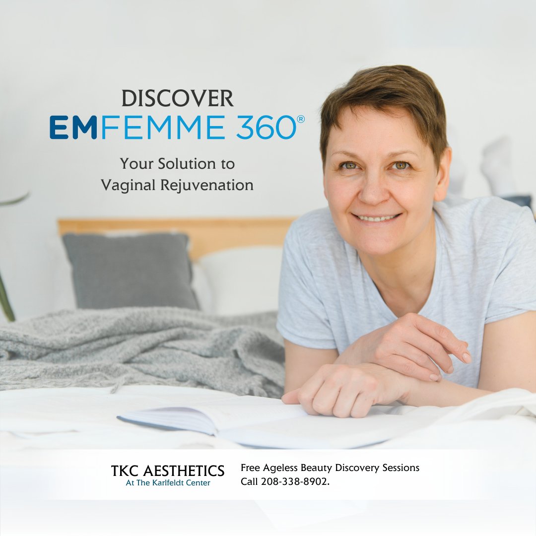 KarlfeldtCenter's tweet image. This innovative treatment empowers you to rediscover intimacy, comfort, and a deeper connection with your body.

Schedule your FREE Ageless Beauty Discovery Session today and call 208-338-8902.

#emfemme360 #vaginalhealth #confidence #wellbeing #agelessbeauty #thekarlfeldtcenter