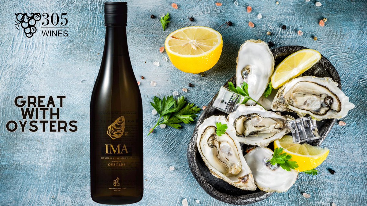 Imayo Tsukasa IMA Junmai Sake has refreshing fruity aroma with crisp acidity with a slight briny and mineral finish. The sake is gentle sweet with savory tones, excellent to pair with the sweet-brine character of oysters. Shop now at 305wines.com
