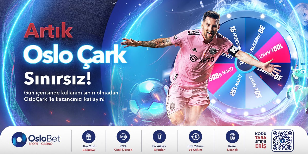 ♾ Oslo Çarkı Her Yatırıma Çevirme Fırsatı Seni Bekliyor ⚡️Hızlı Finansal İşlem Garantisi 🏆Kazananların TEK Adresi t.ly/OSLOBET