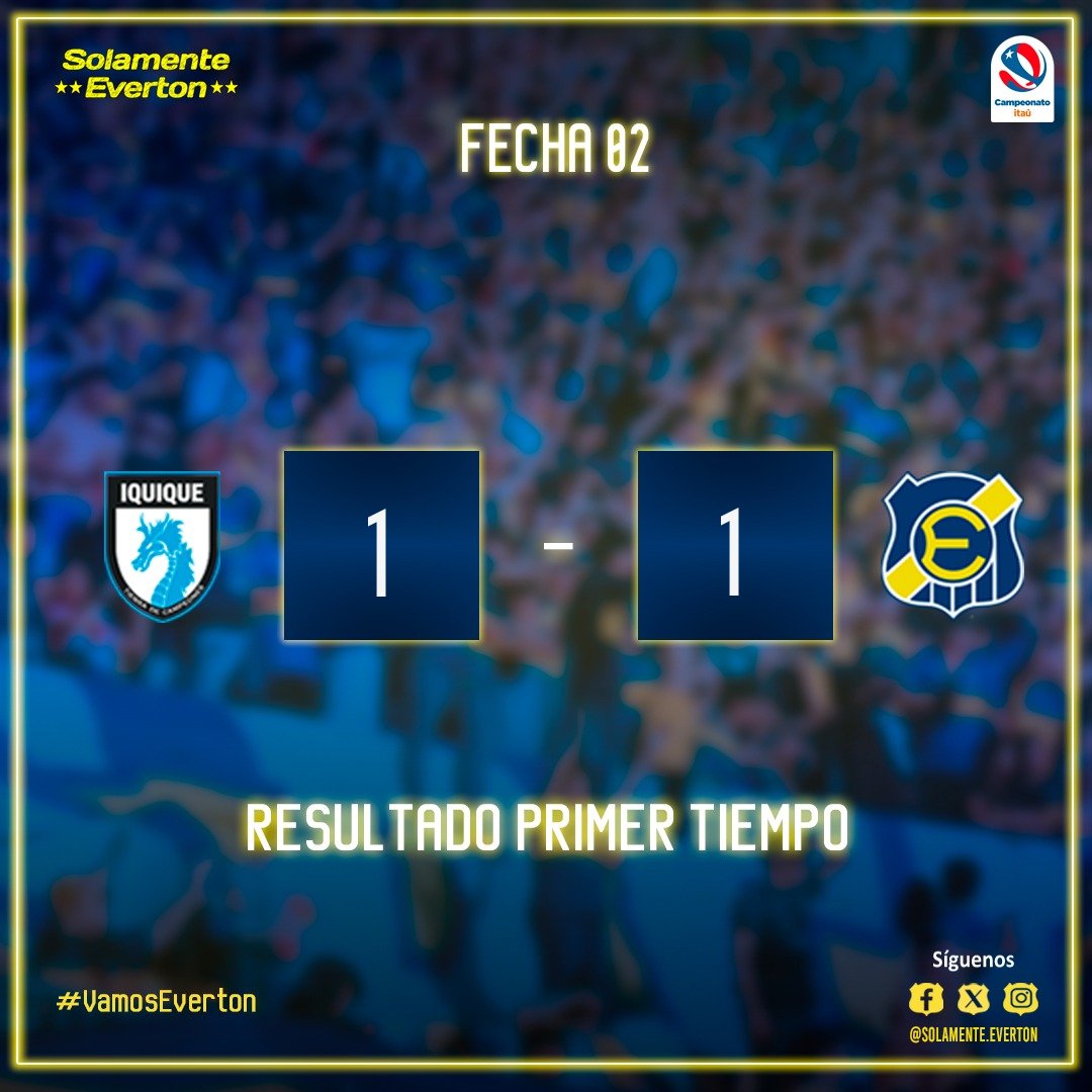 SolamenteEver's tweet photo. 🧐Igualdad en el norte

👉🏻Jugando con 10 hombres desde la media hora, Everton iguala parcialmente en Iquique, con gol de Brian Martínez. https://t.co/EmLFbymKie