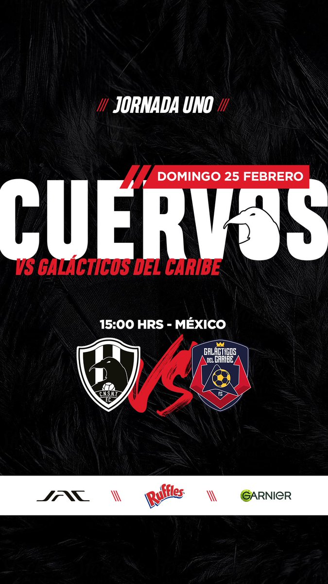 ClubDeCuervos's tweet photo. HOY JUGAMOS, HOY GANAMOS

🏆 #KingsLeagueJ1
🆚 @GalacticosDelCa 
🕒 15:00h

#TodosSomosCuervos 🐦‍⬛ https://t.co/j8IsFT8XaJ