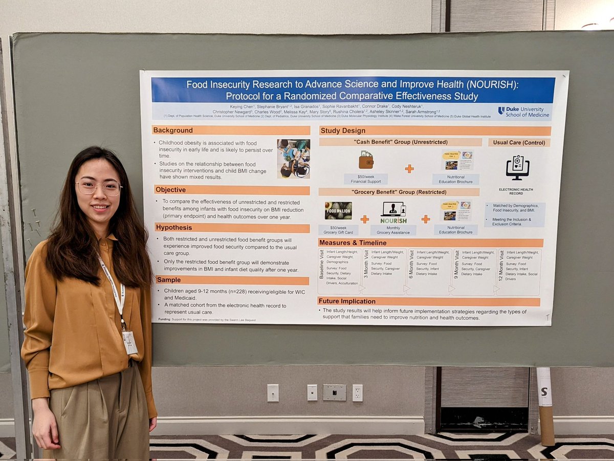 Laura, PhD, MPH, CHES (@laura_mph) on Twitter photo #APA4 Poster presentation on the NOURISH project by <a href="/duke_pophealth/">Duke Department of Population Health Sciences</a> MS student Keying Chen! #APA4 Poster presentation on the NOURISH project by <a href="/duke_pophealth/">Duke Department of Population Health Sciences</a> MS student Keying Chen!