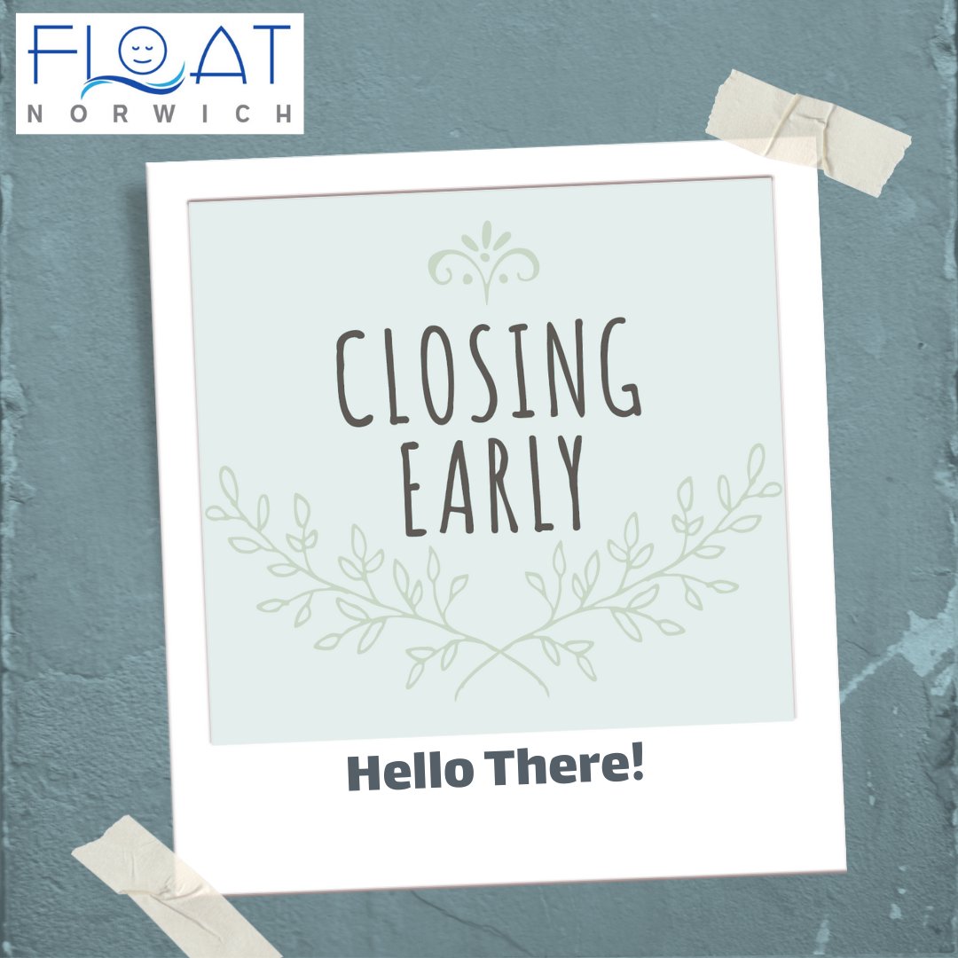 We are closing the centre slightly earlier today at 5pm. Also, tomorrow we will be open from 10am until 2pm - 
Walk in Cryotherapy sessions available and a few Infra-Red Sauna sessions left too.