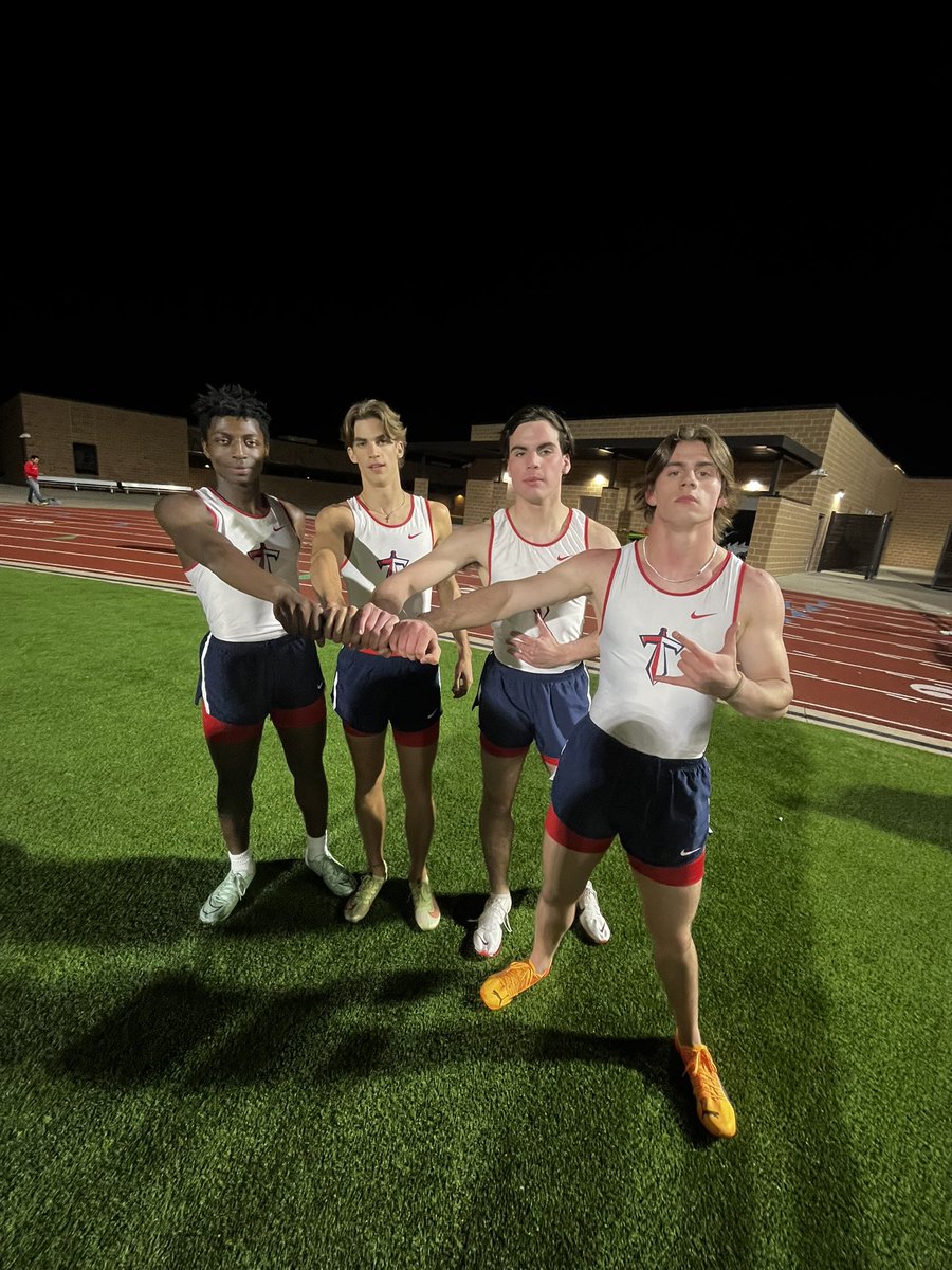CoachWoot_06's tweet photo. Mile Relay Champs at the Denton Braswell Relays! 3 seconds faster than last week as well!!! 🥇 proud of their efforts! 

@Cententrack #Cen10Fast 🏃🏾💨 https://t.co/zqIVCSWnTK