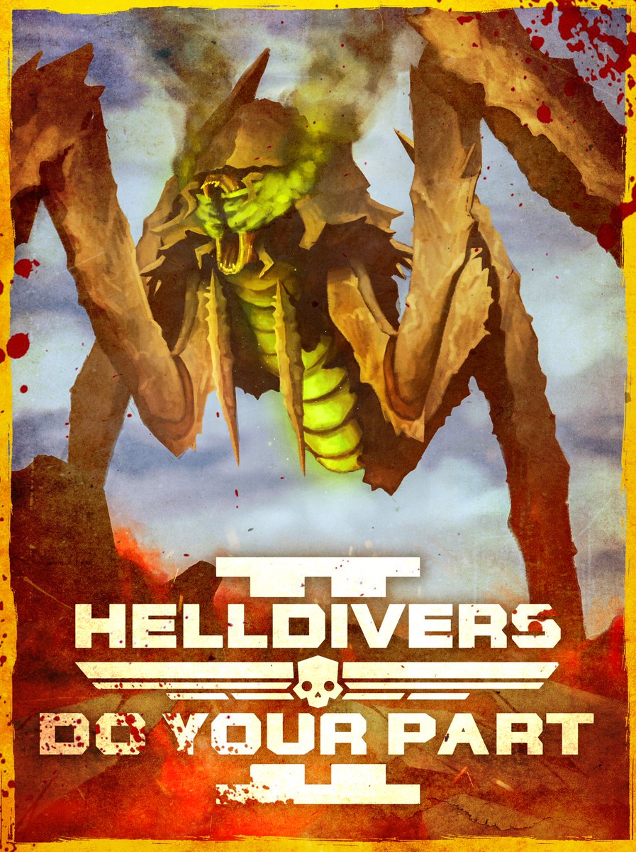 A_Bad_Artist's tweet image. FOR DEMOCRACY!!

@helldivers2 #HELLDIVER2 Fan Art