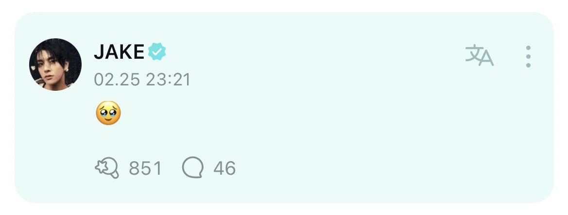 [ #제이크’s Reply ] 240226

OP: soulmates

#JAKE: 🥹

<a href="/ENHYPEN_members/">ENHYPEN</a> <a href="/ENHYPEN/">ENHYPEN OFFICIAL</a> #ENHYPEN #엔하이픈
