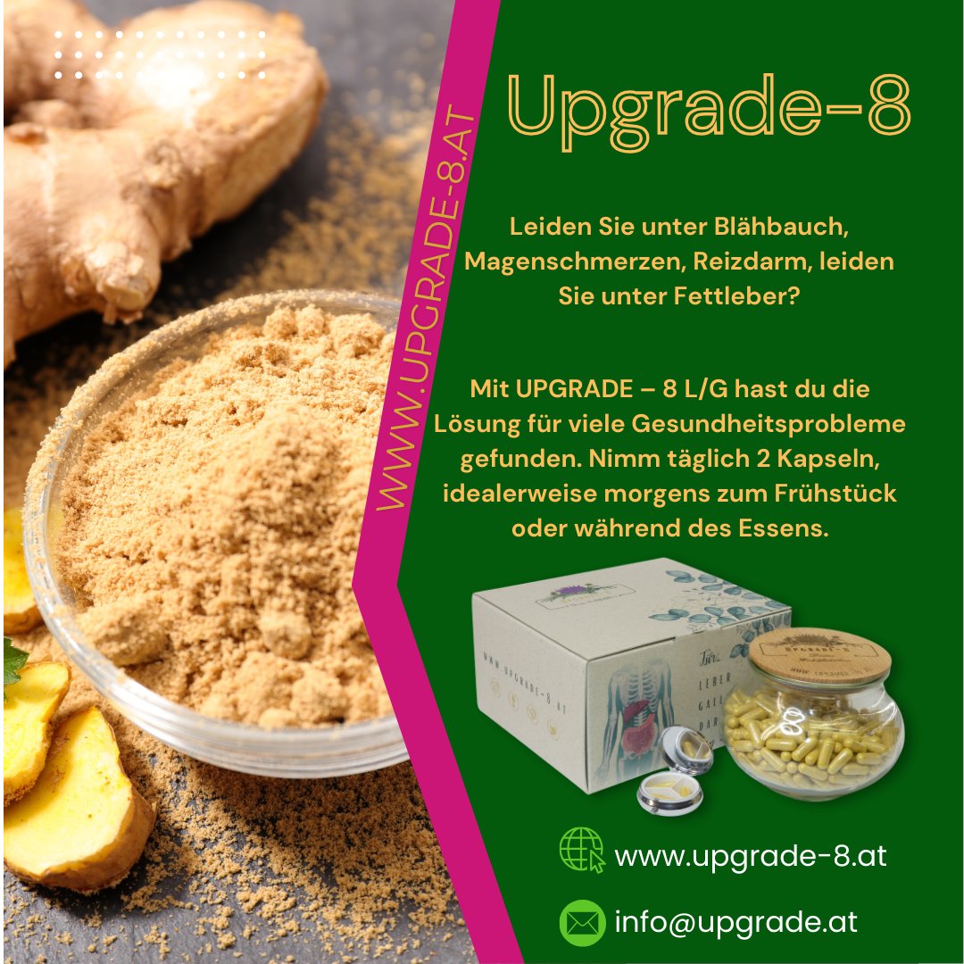 Ingwer bietet beeindruckende gesundheitliche Vorteile:
🚀 Energie-Boost: Ingwer      trägt nicht nur zu einem belebenden Geschmack bei, sondern fördert auch      die Energie und das allgemeine Wohlbefinden.
🌱      Verdauungsunterstützung:  upgrade-8.at/landing
