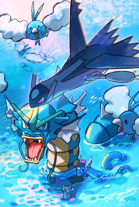 「pokemon (creature) swimming」 illustration images(Latest)