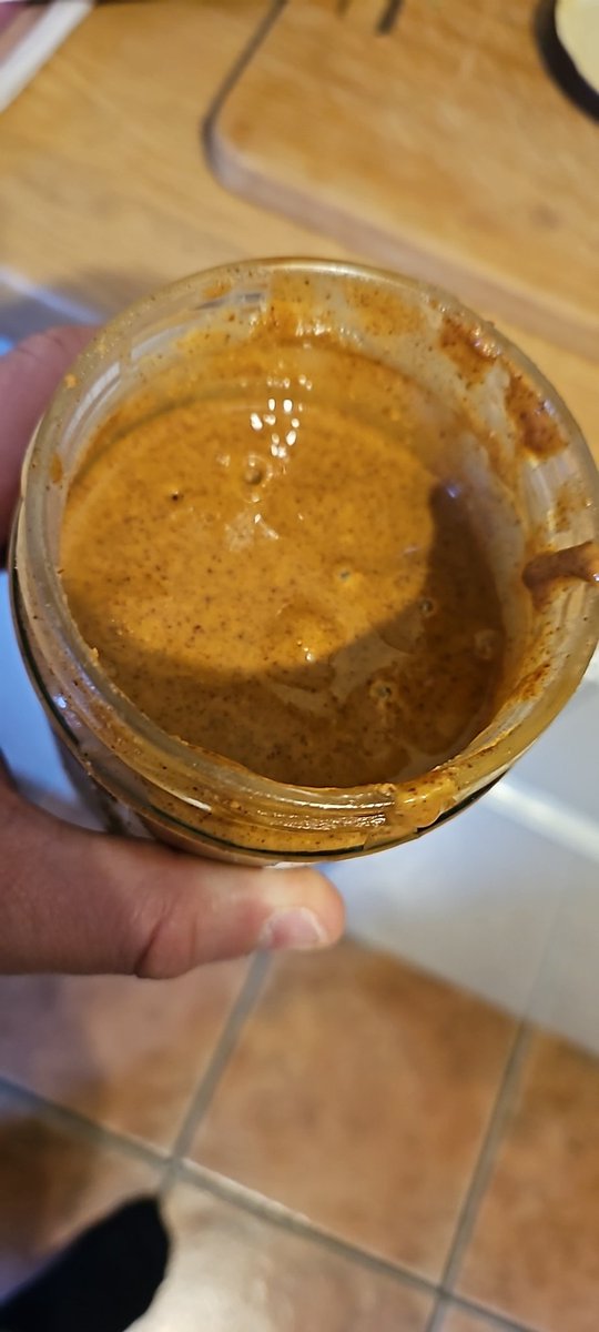 srjhill86's tweet photo. @MeridianFoods is this supposed to be like this? Only had it less than a week and it's so oily now its like peanut butter soup! https://t.co/Wj1U7GvsKj