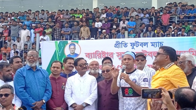 ফুটবলের দূর্নীতি রোধে ও উন্নয়নে কাজ করব- জামালপুরে ব্যারিস্টার সুমন
