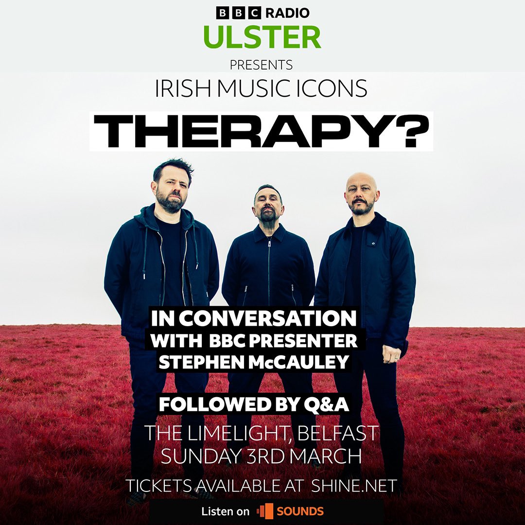 Just one week until Andy & Michael join @stephenmainline for an in depth chat for the @bbcradioulster ‘Irish Music Icons’ event! It’s at the @limelightni & there’s a Q&A after, FREE in, info on the link⤵️ secure.shine.net/tickets/events…