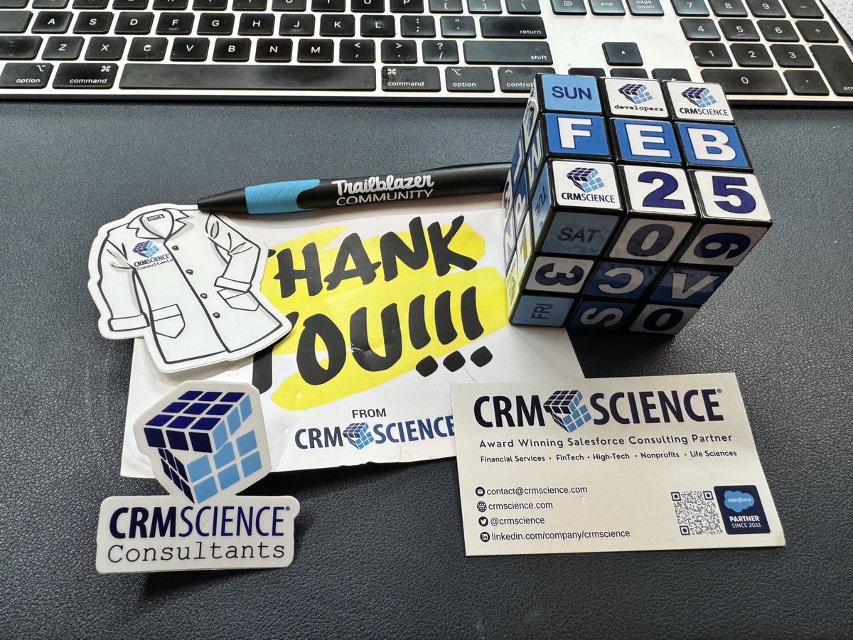 mikemartin__c's tweet photo. Thank you @CRMScience for the #cubeforce calendar cube! I had one many moons ago, but it was lost. Y’all are the best!
#trailblazercommunity https://t.co/p3eINL5XHG