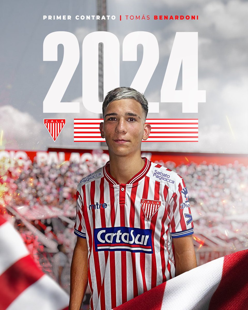 clublosandes's tweet photo. Primer contrato para Tomás Benardoni ✍️🤩

El juvenil categoría 2006, surgido de Villa Albertina, firmó su primer vínculo y se convirtió en jugador profesional. Es delantero y firmó por 3 años. 

¡Felicitaciones y a seguir cumpliendo sueños, Toto! 💪⚽️

#CALAVamos 🇦🇹 https://t.co/MT2OwQHTPy