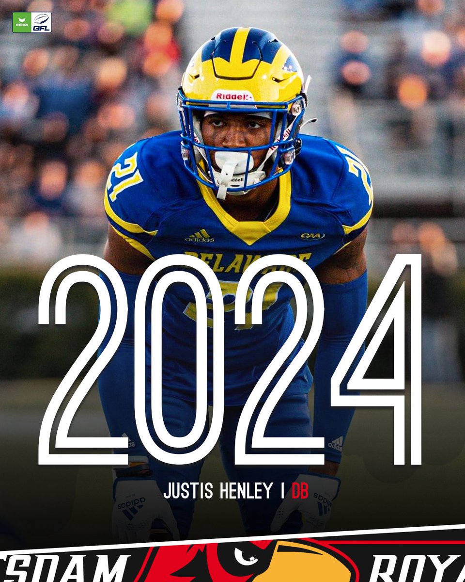 Potsdam Royals (@potsdamroyals) on Twitter photo #0 👑 🇺🇸
Von der University Delaware (FCS) kommt Defensive Back Justis Henley <a href="/Henley5J/">Justis Henley</a> zu den Royals! #0 👑 🇺🇸
Von der University Delaware (FCS) kommt Defensive Back Justis Henley <a href="/Henley5J/">Justis Henley</a> zu den Royals!