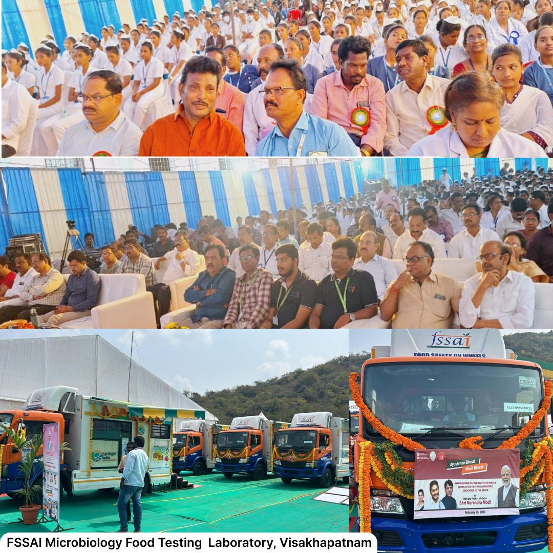 On the grand inauguration of food testing microbiology lab and mobile food testing vehicles under FSSAI today in Andhra Pradesh @VidadalaRajini @PMOIndia @mansukhmandviya @DrBharatippawar