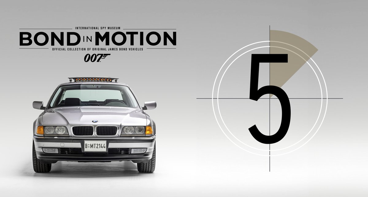 5 days until the #BondInMotion exhibition opens.

Tickets available at spymuseum.org

<a href="/007/">James Bond</a> | 007.com