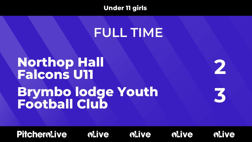 FULL TIME: Northop Hall Falcons U11 2 - 3 Brymbo lodge Youth Football Club
#NORBRY #Pitchero
brymbolodgeyouthfootballclub.co.uk/teams/274309/m…