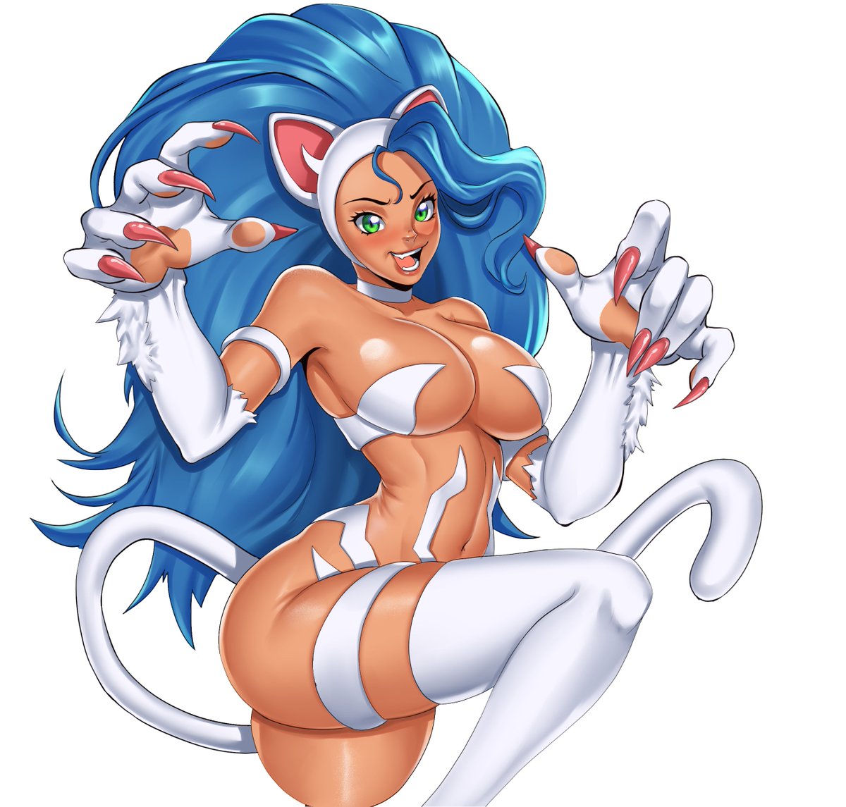 Commission Done Felicia from darkstalkers #commissionsopen #opencommissions