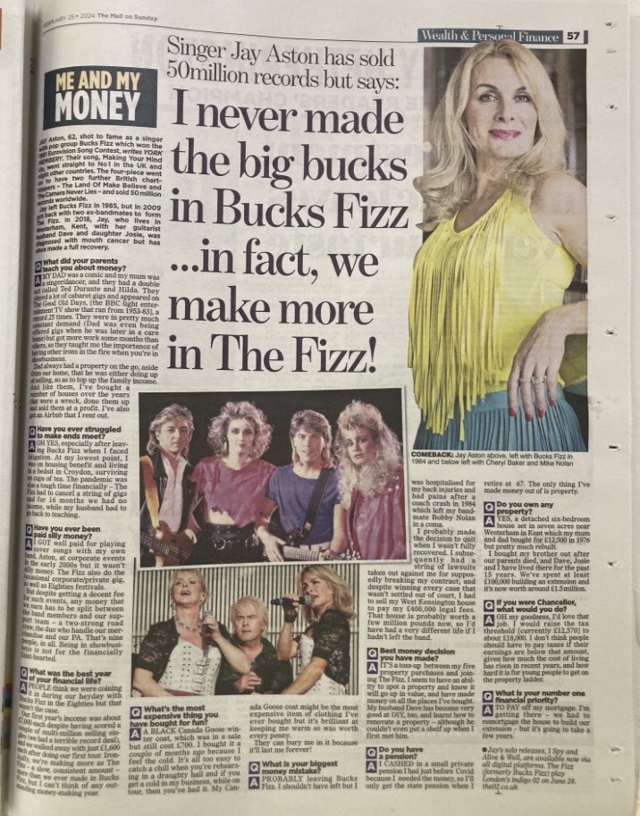 It only took 43 years but true!🤣the Mail on Sunday fizz #solo #indigo #80s #album #