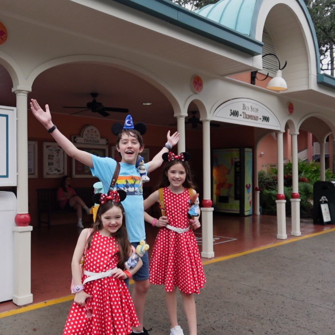 RhiDoesDisney's tweet photo. What is more exciting than waiting for your Disney Transportation bus to take you to your first day in the Magic Kingdom? https://t.co/ztkbw8mmiP