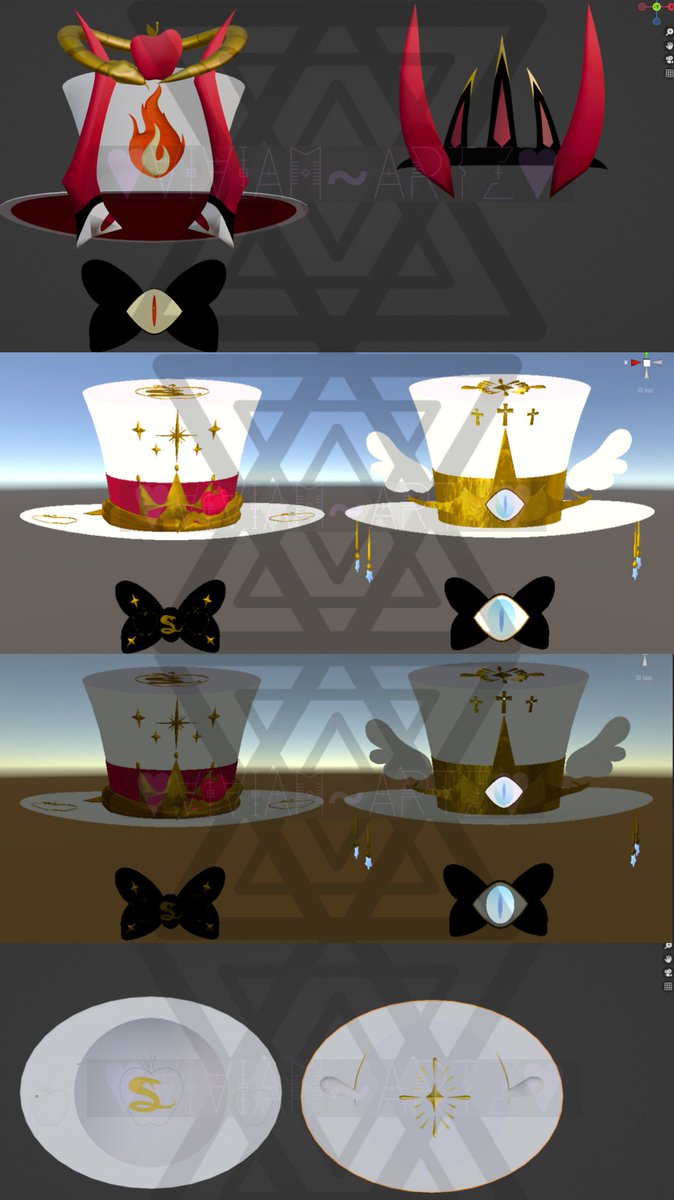 _OmNomz_'s tweet photo. Avatar Assets for Sale!~
★Lucifer's Hat, and Bowtie Hell-$10
★Lucifer's Hat, and Bowtie Heaven-$11
★Lucifer's Apple Cane-$4
★Lucifer's Hat,Horns and Bowtie Battle Form-$10
★Lucifer's Tail with physbones-$5
★Charlie's Tiara and horns-$7
★Charlie's Tail-$5
•PayPal•CashApp https://t.co/ChmJpwWkLj