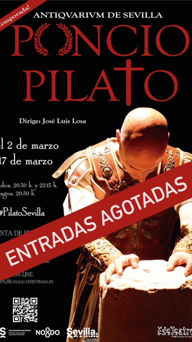 ¡ENTRADAS AGOTADAS!
Gracias, Sevilla.
#PilatoSevilla